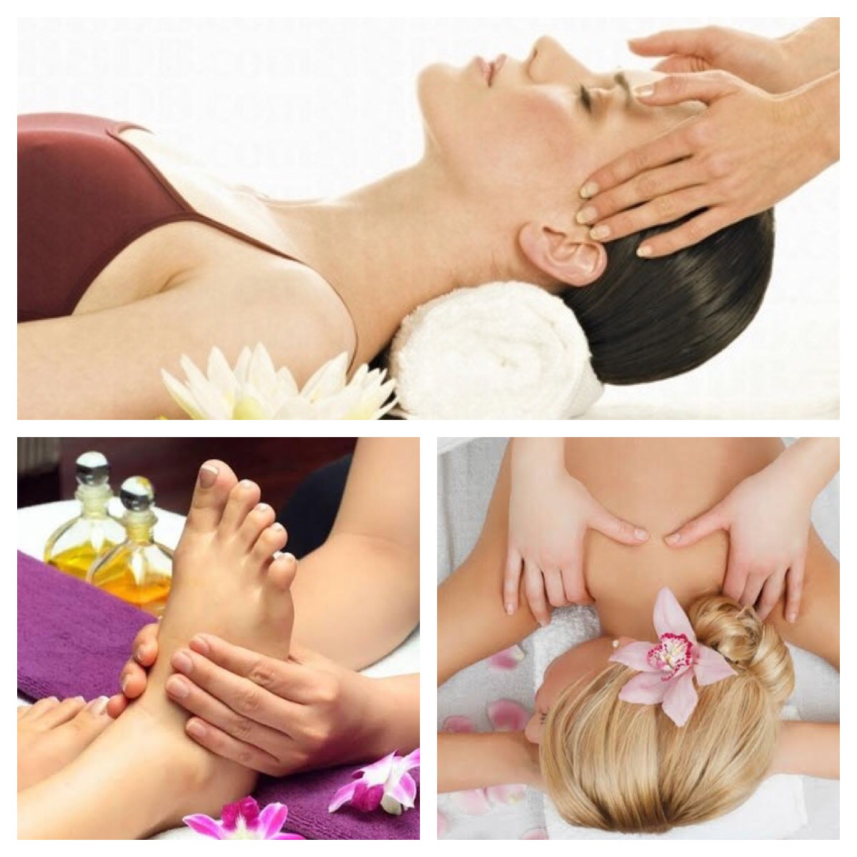 Head, Back, Neck, Shoulder and Foot massage